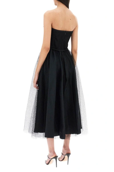 Shop 19:13 Dresscode 1913 Dresscode Midi Mesh Bustier Dress In Black