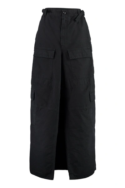 Shop Balenciaga Multi-pockets Skirt Pants In Black