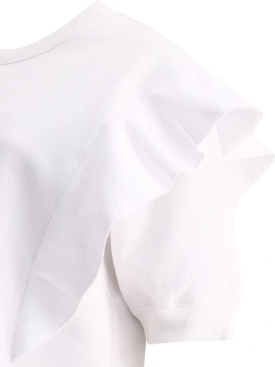 Shop Chloé Sweatshirt With Ruffles In White