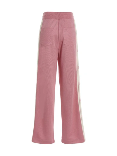Shop Kenzo Logo Embroidery Joggers In Pink