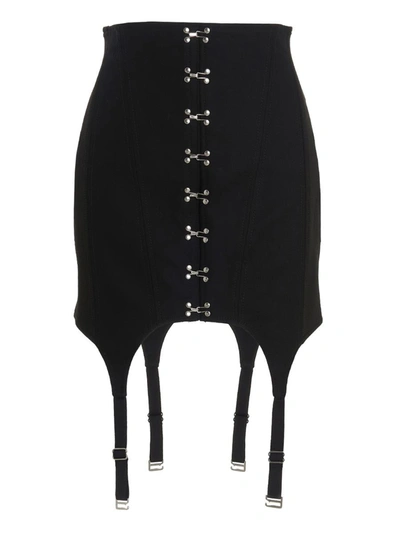 Shop Dion Lee 'corset Carter' Skirt In Black