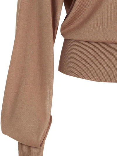 Ramael Cut Out Insert Top Sweater In Beige
