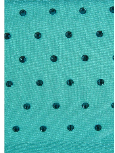 The Andamane Rhinestone Cropped Top In Light Blue