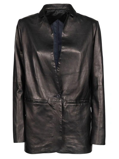 Shop Liven Leather Jacket In Black