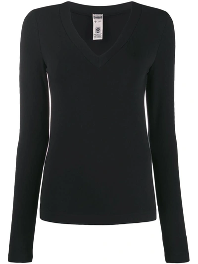Shop Wolford Aurora Long Sleeve T-shirt In Black