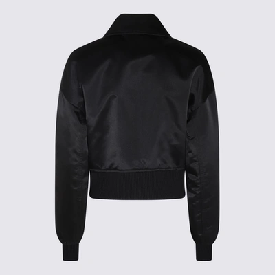 Shop Alyx 1017  9sm Black Nylon Logo Bomber Jacket