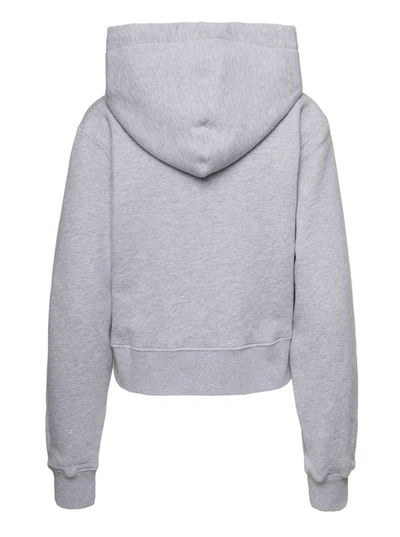 Shop Palm Angels Grey College Hoodie In Cotton Woman