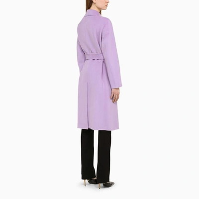 Shop P.a.r.o.s.h . Lilac Belted Coat In And In Purple