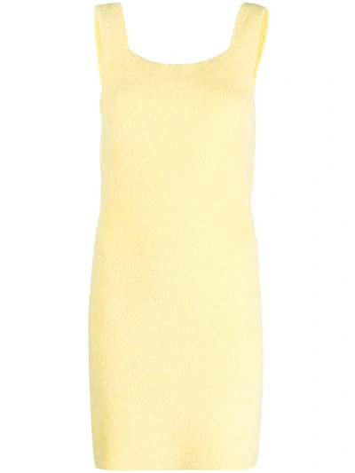 Shop Patou Knitted Mini Dress In Yellow