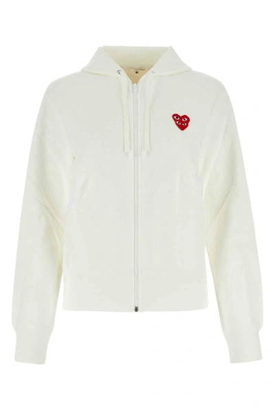 Shop Comme Des Garçons Play Comme Des Garcons Play Sweatshirts In White