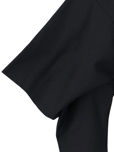 Setchu Draped-detail Mini Dress In Black