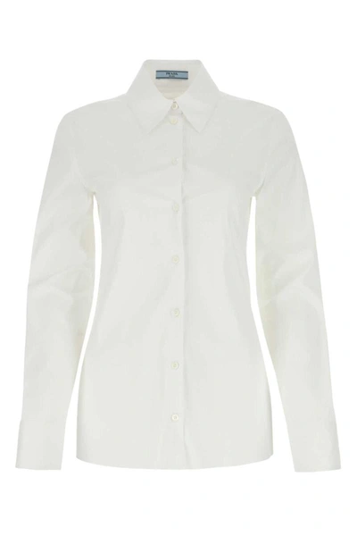 Shop Prada Shirts In White