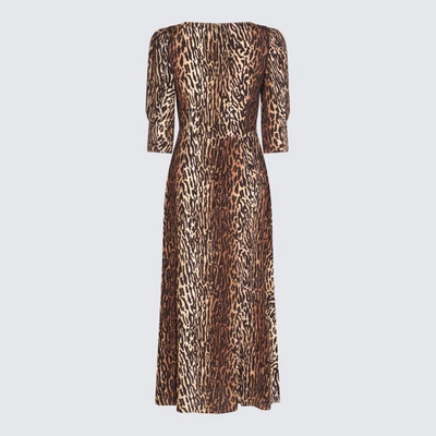 Rixo London Rixo All-over Leopard Printed Midi Dress In Bohemia Leopard