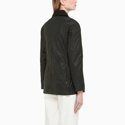 Shop Barbour Beadnell Wax Sage Jacket In Green