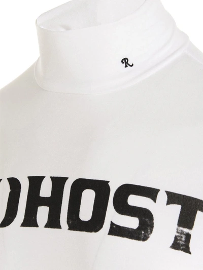 Shop Raf Simons 'ghost' Turtleneck Sweater In White/black