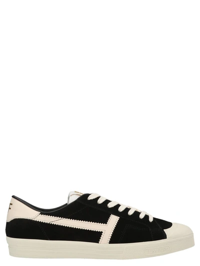 Shop Tom Ford 'jarvis' Sneakers In White/black