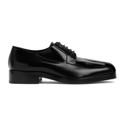 Shop Raf Simons Square Fringed Derbies Shoes In Black