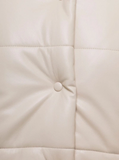 Shop Nanushka Piumino Hide In Ecopelle Bianco Donna  In White