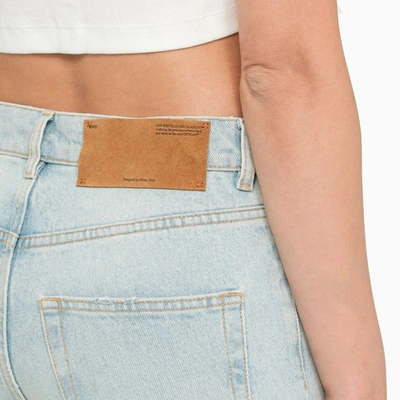 Shop Off-white ™ Denim Flared Jeans In Light Blue