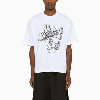 Off-White Embroidered Graffiti Tee