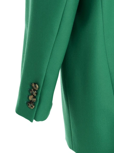 Shop Giuseppe Di Morabito Wool Single Breast Blazer Jacket In Green
