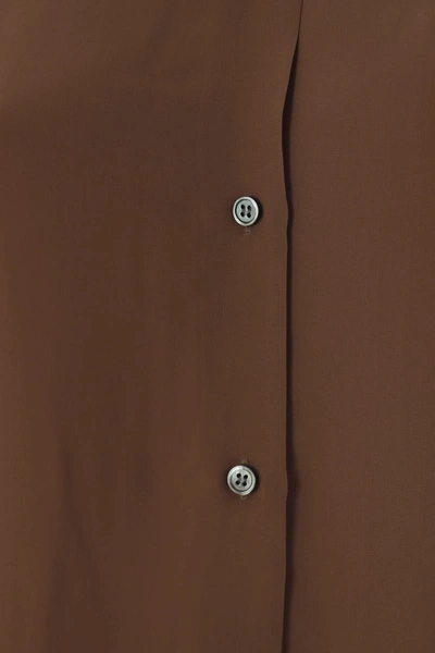 Shop Theory Classic Viscose Shirt In Brown