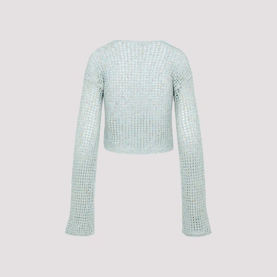 Shop Acne Studios Knitted V-neck Jumper Sweater In Green