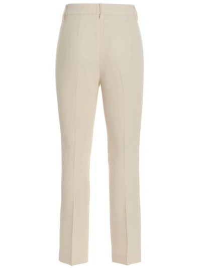 Shop Etro Pants With Pleat In White