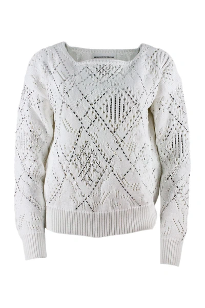 Shop Ermanno Scervino Sweaters In White