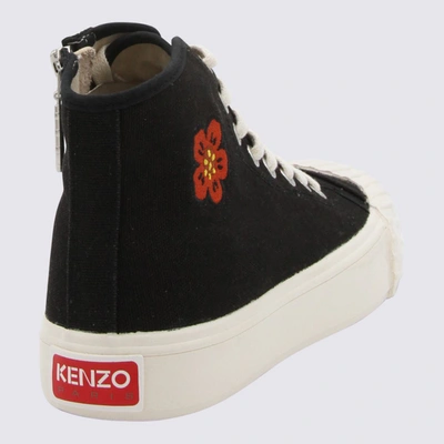 Shop Kenzo Black Canvas Sneakers