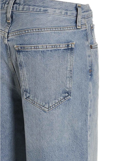 Shop Agolde Jeans 'low Rise Baggy' In Light Blue