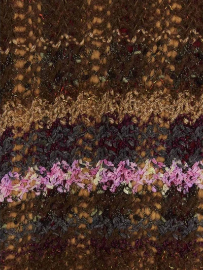 Vitelli Oversized Hooded Sweater Textured Knit In Multicolor