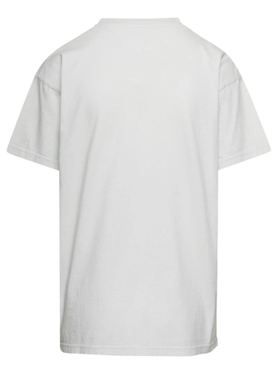 Shop Maison Margiela White T-shirt With Printed Logo On The Front In Cotton Woman