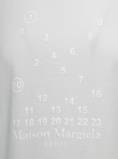 Shop Maison Margiela White T-shirt With Printed Logo On The Front In Cotton Woman