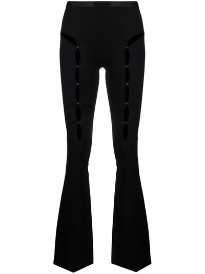 Shop Rui Cut-out Detail Flared Trousers In Black