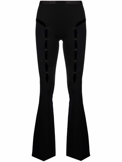 Rui Cut-out Detail Flared Trousers In Black