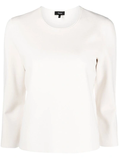 Shop Theory Viscose Sweater In White