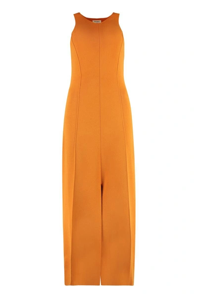Shop Nanushka Elia Midi Viscose Dress In Orange