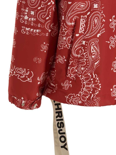 Shop Khrisjoy 'windbreaker Bandana Hood' Jacket In Red