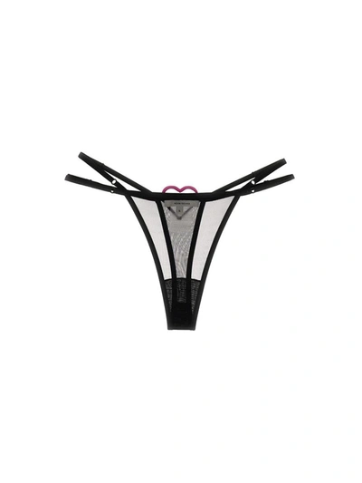 Adjustable underwear with heart detail NENSI DOJAKA LIN002 BLKFCS - Ancote