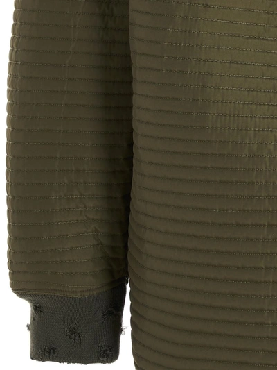 Khrisjoy Olive Chore Quilted Down Jacket In Green