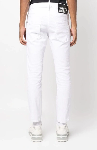 Shop Dsquared2 Abb Men's Jeans In Bianco