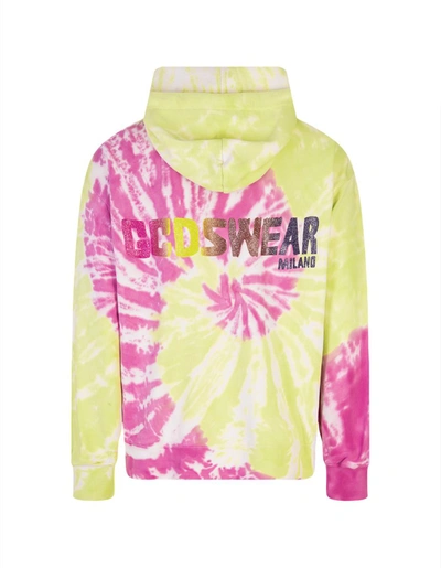 Shop Gcds Tie Dye Hoodie With Logo In Spotted