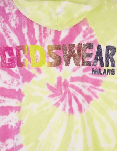 Shop Gcds Tie Dye Hoodie With Logo In Spotted