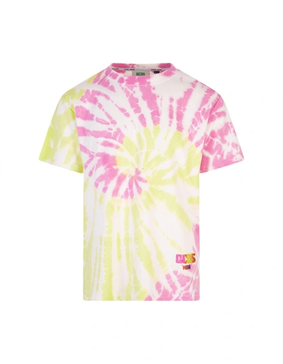 Shop Gcds Tie Dye T-shirt With Logo In Spotted
