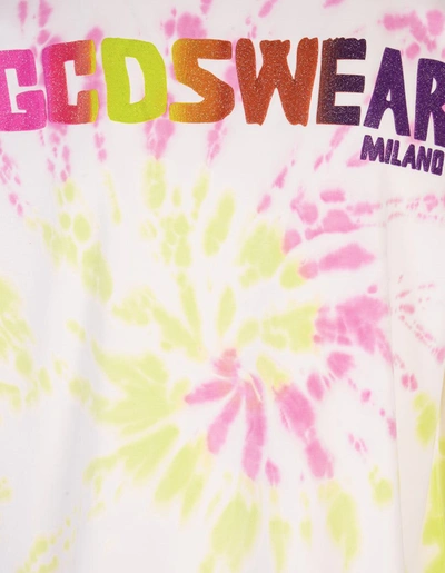 Shop Gcds Tie Dye T-shirt With Logo In Spotted