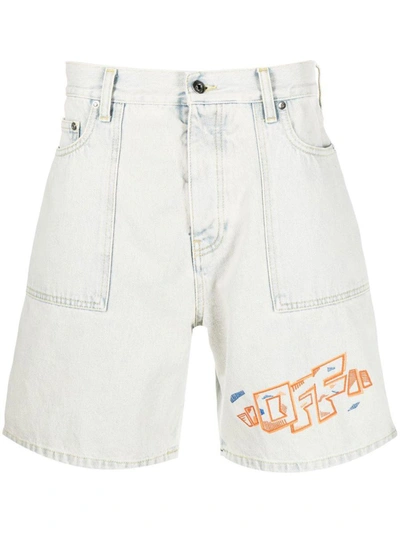 Shop Off-white Off White Shorts In Bleach