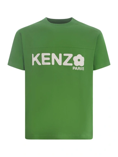 Shop Kenzo T-shirt  "boke Flower 2.0" In Green