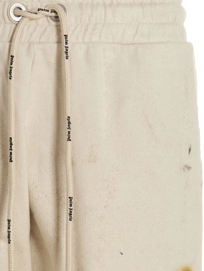 Shop Palm Angels 'palm Neon' Joggers In Beige