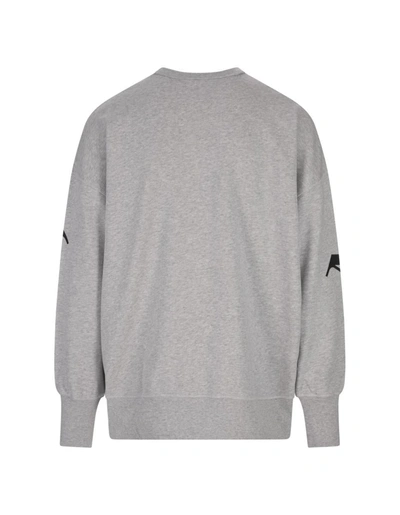 Shop Alexander Mcqueen Sweatshirt With Macro Logo In Grey